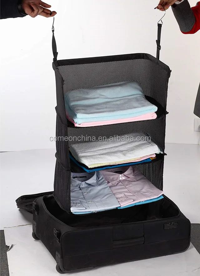 Portable Hanging Travel Clothing Organizer Towel Rack3 Shelves Buy Portable Hanging Travel