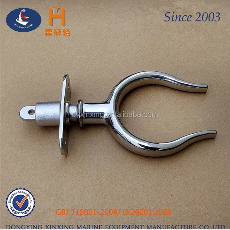 Boat Oar Lock Row Lock Horn Style With Socket 2 1/4 Heavy Duty Marine Grade Stainless Steel 316