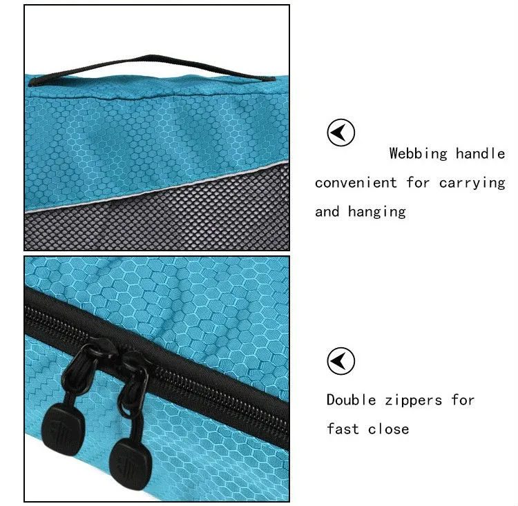 Portable brand 3 piece set traveling storage bags luggage organizer travel packing cubes