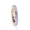 Classic style hiphop copper ice out micro paved cz tennis ring