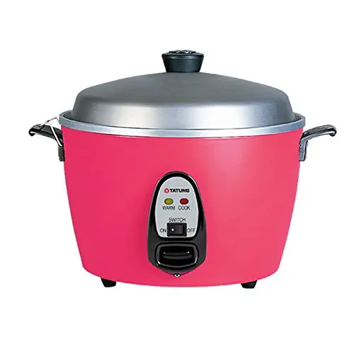 Tatung TAC-10GS-PH 10 Cups Multi-Functional Aluminum Rice Cooker and Steamer, Peach