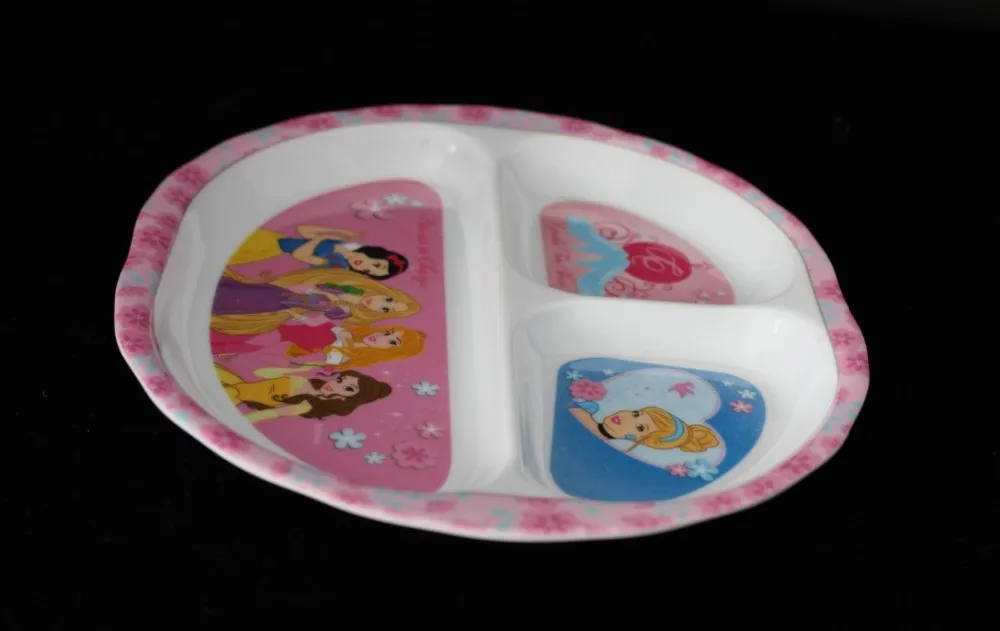 kid's melamine snow White tray plate