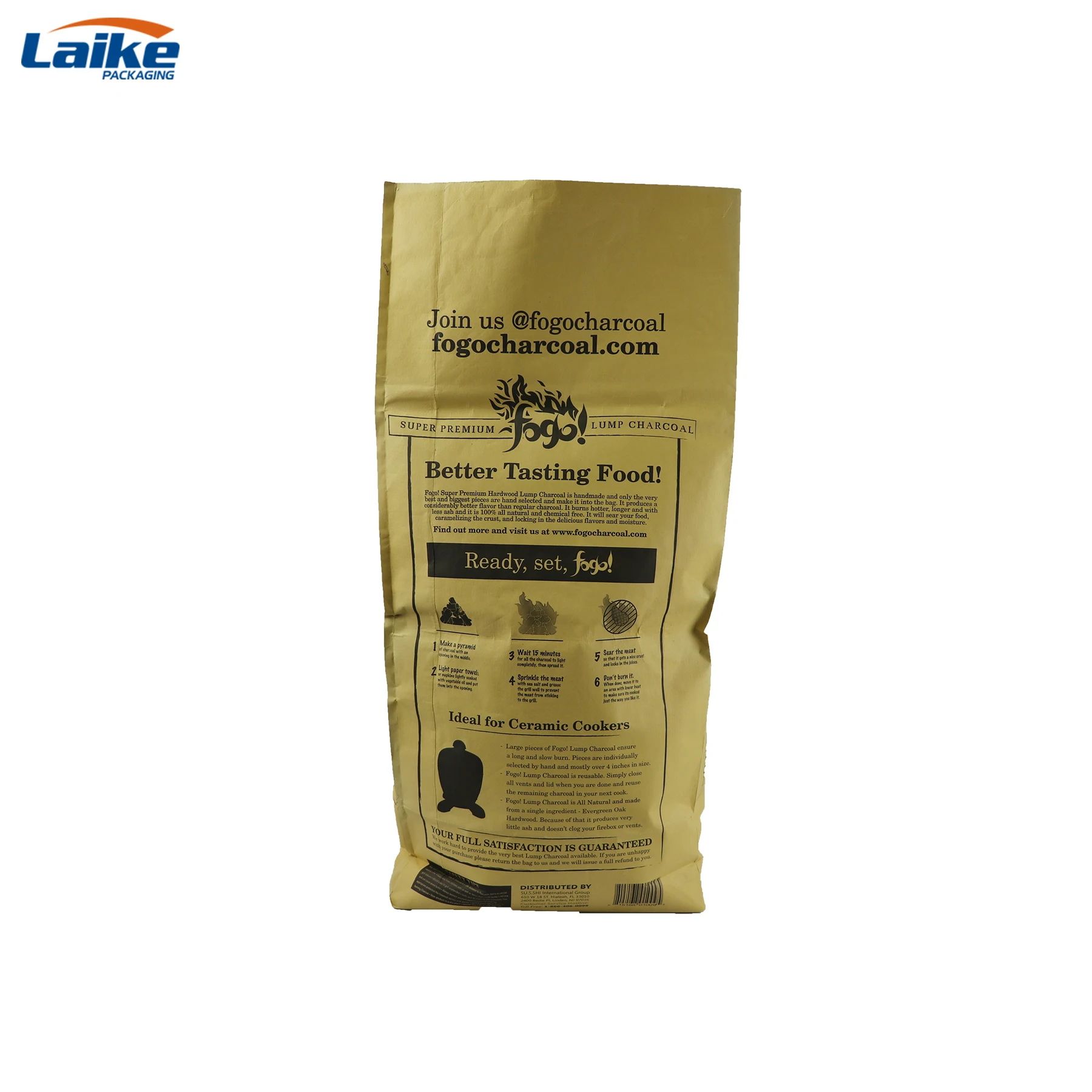 Heavy Duty Activated Charcoal Kraft Paper Bag Laminated With Pp Woven