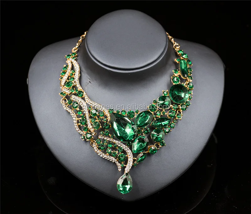 Red Bollywood Jewelry Bridal Necklace Set For Women Green Jewelry Set Kundan Stone Jewelry Bridal Jewelry
