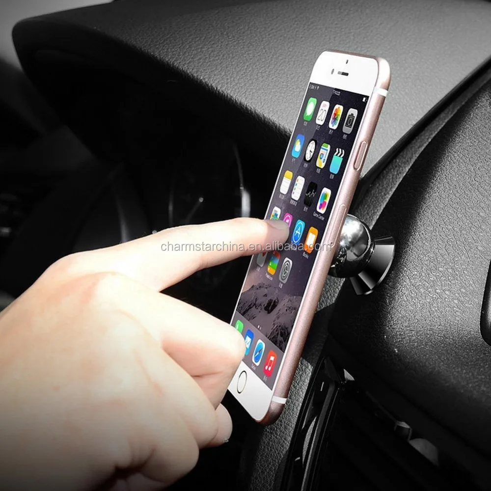 Mini Magnetic Universal Mobile Phone Bracket Cell Phone Tablet Holder Dashboard Car Mount Holder 360 Degrees Rotation