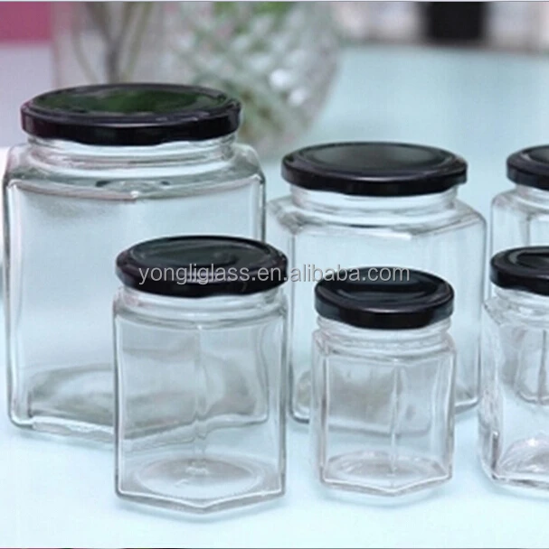 Clear Juice Glass Bottles With Screw Lid,honey glass jar mason glass fruit jam jar wholesale