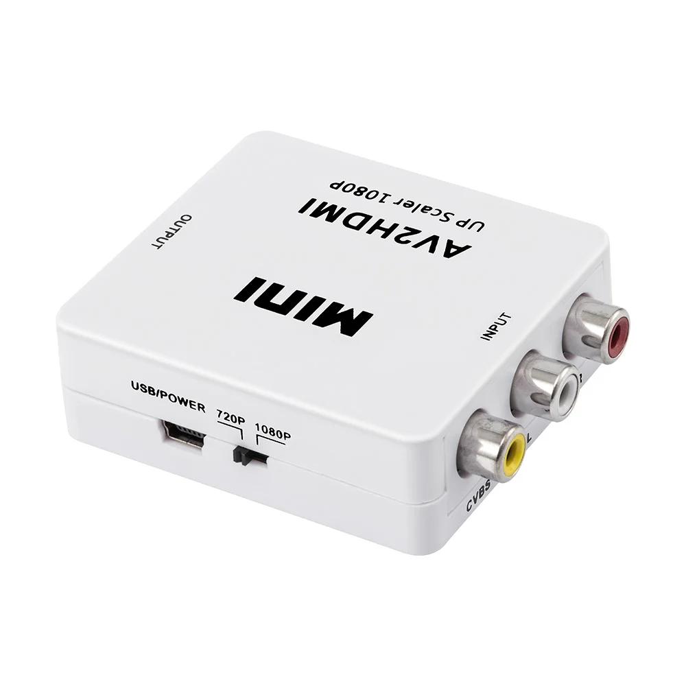 Full HD 1080P Alta definici/ón Mini 3.5mm RCA a VGA Convertidor AV CVBS Audio para Adaptador de Monitor a PC HDTV