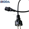 VDE 2 round pin copper wire Power cord with vertical plug socket