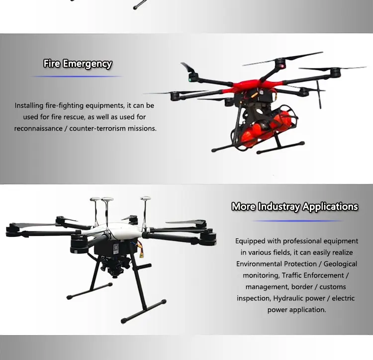 Jmrrc X1133 Hexa Security Drone Industry Application Drone With Long ...