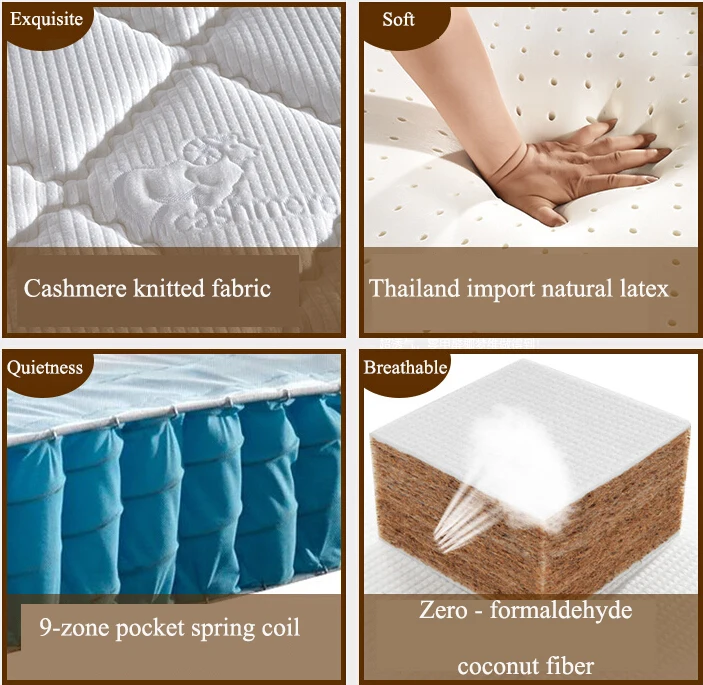 King Size Double Bed Mattress Cheap Price Palm Fiber Coconut Coir Fiber ...