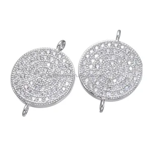 New factory supplies micro pave cz zircon jewellery making findings bracelet jewelry connectors