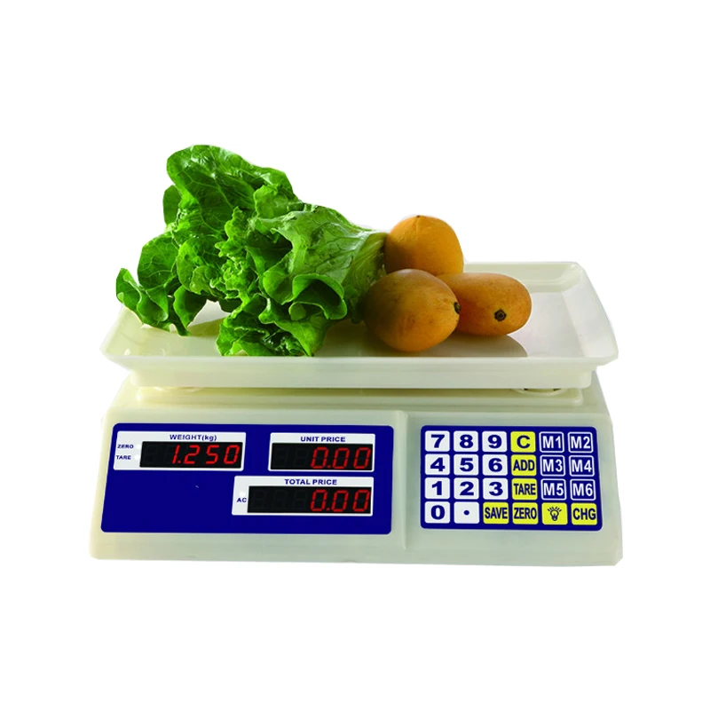 Bascula Pesador De Alimentos Comercial Frutas Verduras Carne Digital 30 Kg