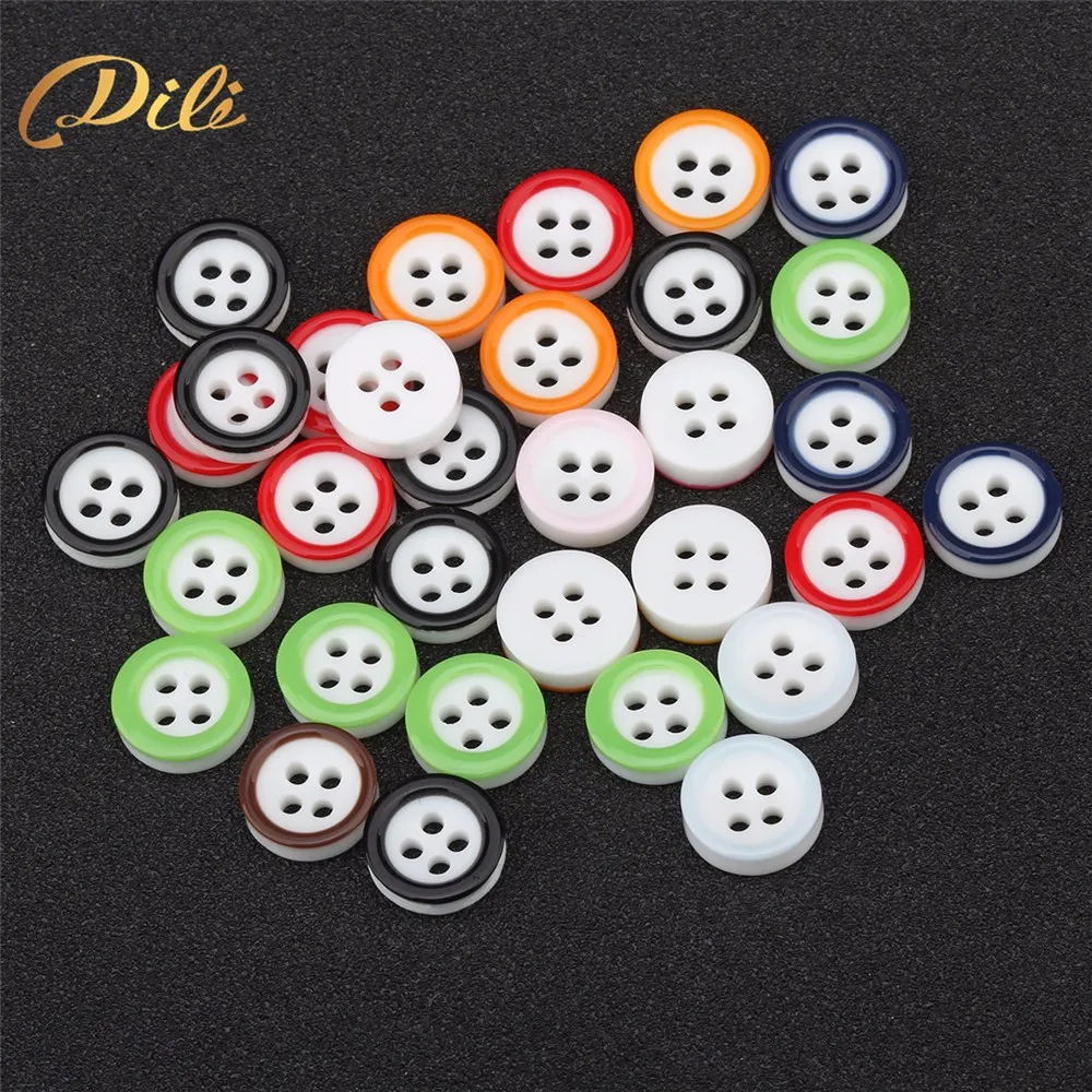 批发彩色树脂 4 孔按钮 18l 衬衫纽扣 1000 pcs/bag