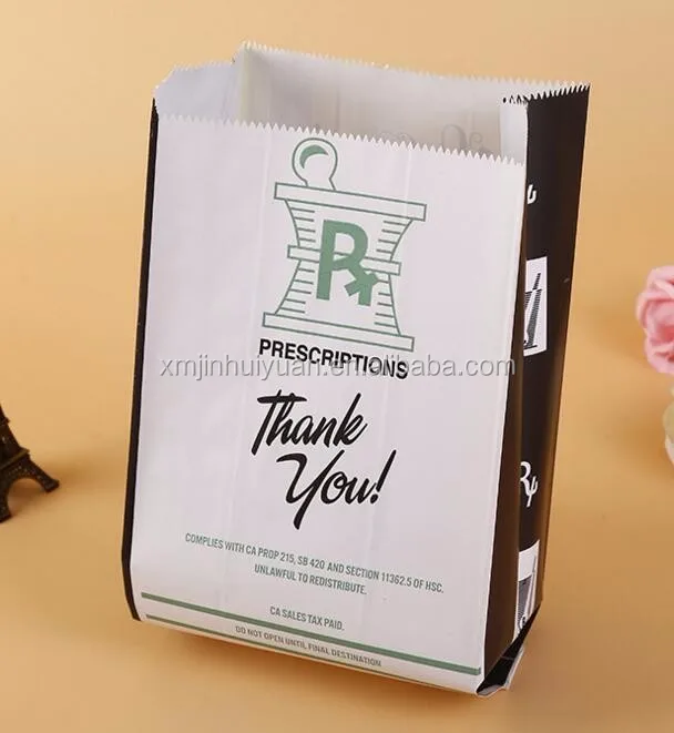 Custom Disposable Medicine Kraft Paper Bag For Pharmacy Buy Pharmacy
