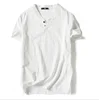 wholesale custom cotton and linen fabric men clothes white men's t-shirts