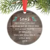 Gift for Son, Christmas Ornament 2018 Sons In The Hearts of Mothers Poem Present Idea