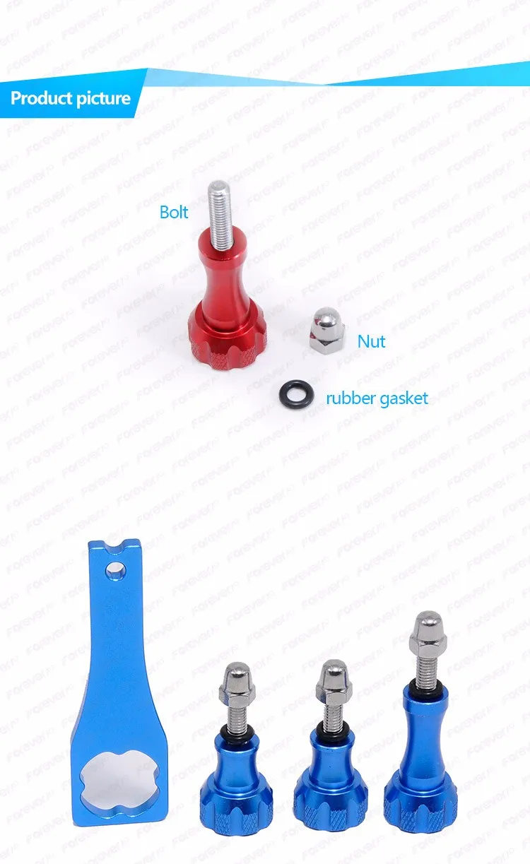 NEW 2016 Aluminum Alloy Thumb Screw Set 3 Thumbscrews + 3 Nuts + one Torque Wrench