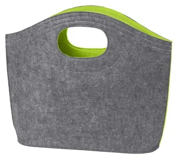 grey felt handbag