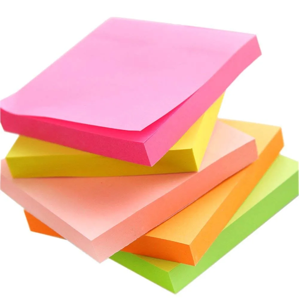 100 Sheets/pad Individual Package Sticky Notes Pads,5 Bright Colors