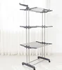 Three layer indoor home clotheshorse clothes drying rack