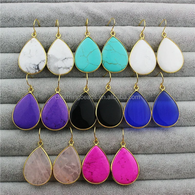 CH-MAE0073 Fashion Pave diamond gemstone stud earring,jewelry stone earring wholesale,natural stone earring,charming earrings