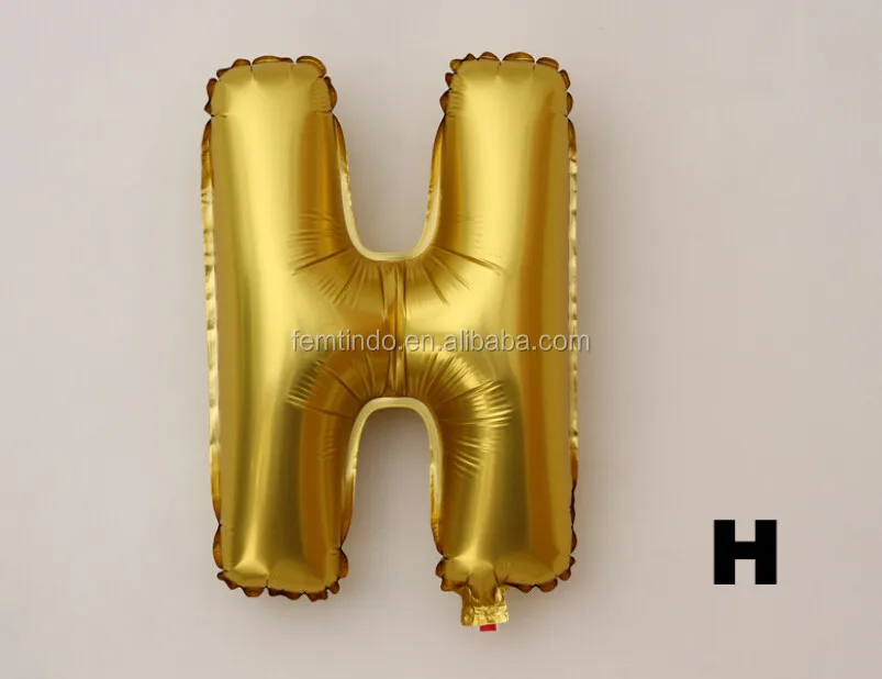 Femtindo 16 Inches Gold Letters Foil Helium Balloon Aluminium Birthday Balloons - Buy Number Foil Balloons,16 Inches Foil Balloons,Foil Number Balloons Party Number Product on Alibaba.com