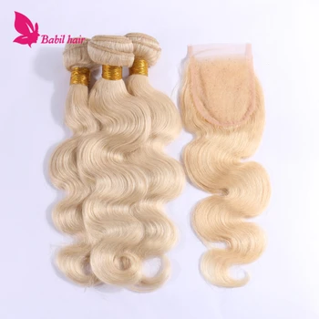 Qingdao Babil Virgin Hair Wholesale Peruvian Blonde Hair Bundles