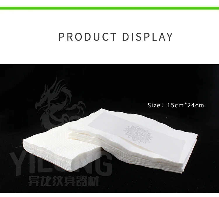 Yilong high quality disposable tattoo wipe 100% pure natural plant material tattoo wipe