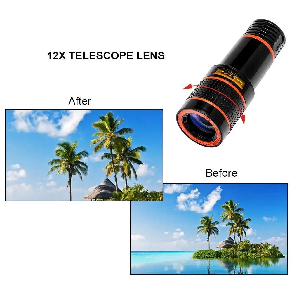 Factory Wholesale 12x Superclear mobile phone telescope for mobile phone camera lens