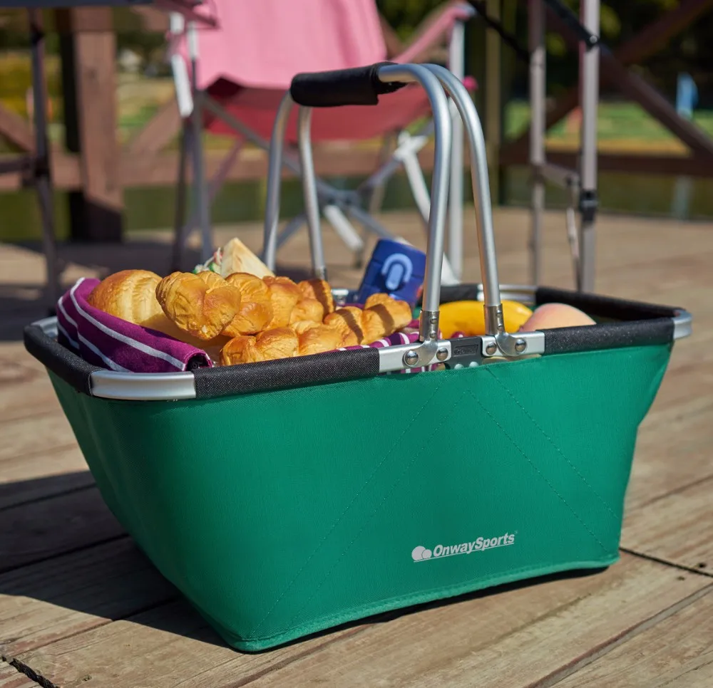 Aluminum Frame Folding Mini Picnic Basket For 4 Person With Carry Bag Buy Picnic Basket For 4