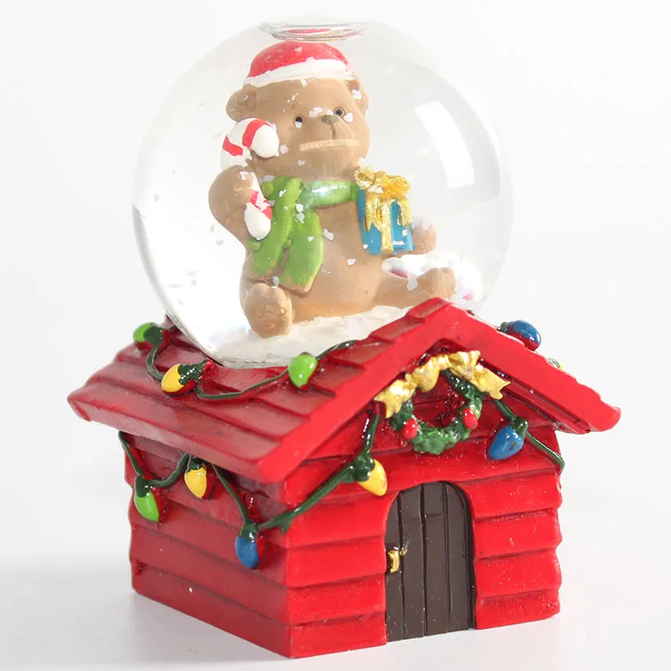 卸売45mmクリスマス樹脂クマ置物ガラス水スノーグローブカラーキラキラ Buy クマスノードーム ガラススノードーム ータブルクリスマススノードーム Product On Alibaba Com