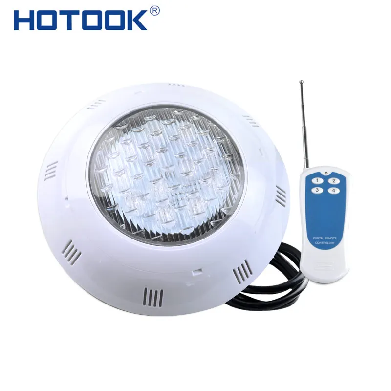 Remote Control Flat 12V  Nicheless Underwater Multi Color IP68 RGB Salt Water eclairage piscine LED Swimming Pool Light