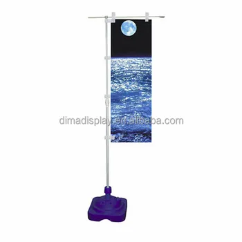 Outdoor 3m Telescopic Flag Pole Banner With Large Water Base View