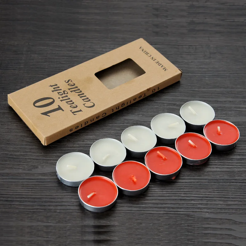 Hot sale 8hrs burning time 10pc tealight candle flameless candle in box