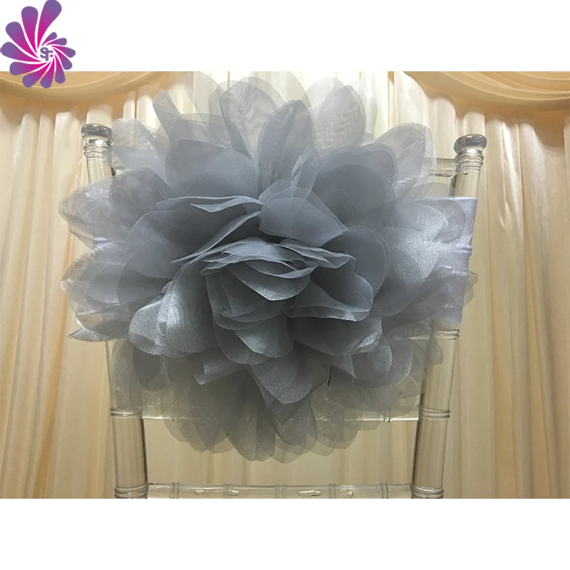 White wedding decoration chair covers organza sash hot sales for wedding