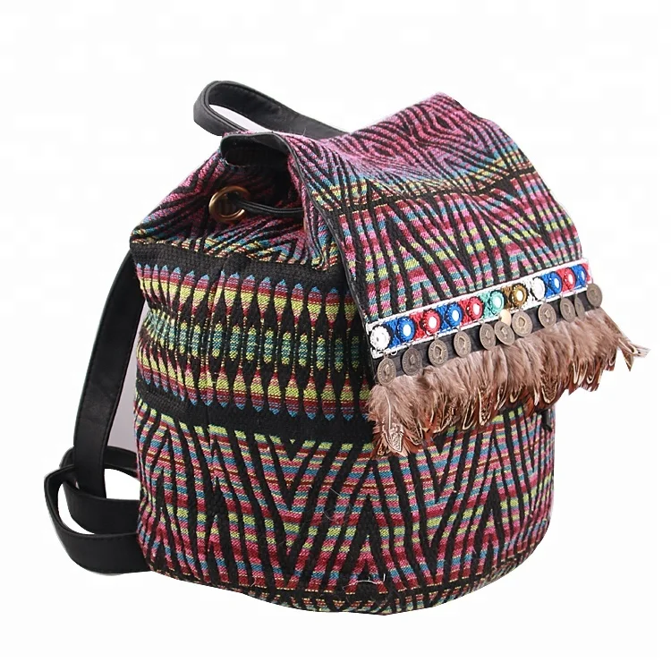 Backpack Purse Women Boheian Ethnic Backpack Shoulder Bag Custom ...