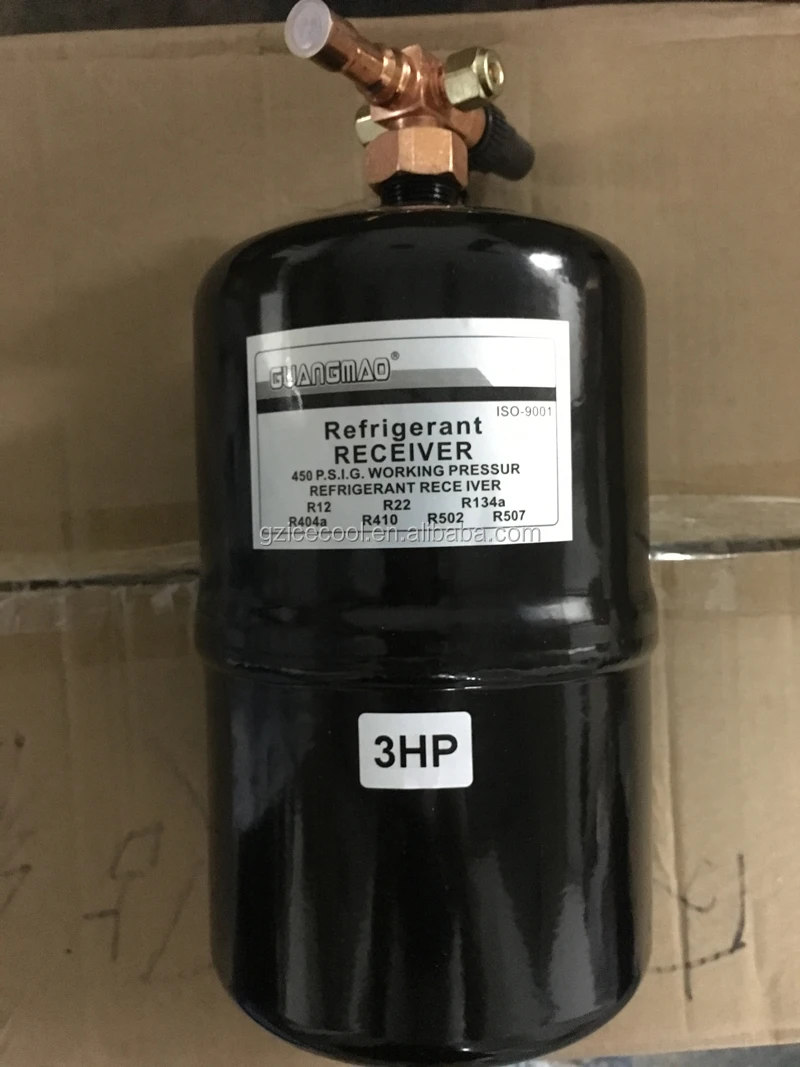 4l Vertical Refrigerant Receiver 3hp Liquid Receiver 1/2" Quid Receiver Tank For Refrigeration