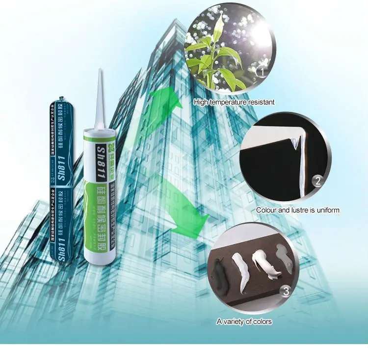 Silicone Sealant Solvent With Stone Special Weather Resistance Sealant