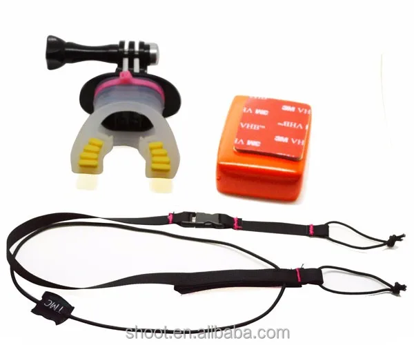 Surf Scuba Mouth Piece for GP Hero 7 6 5 with Detachable Neck Lanyard Mouth Mount Floaty