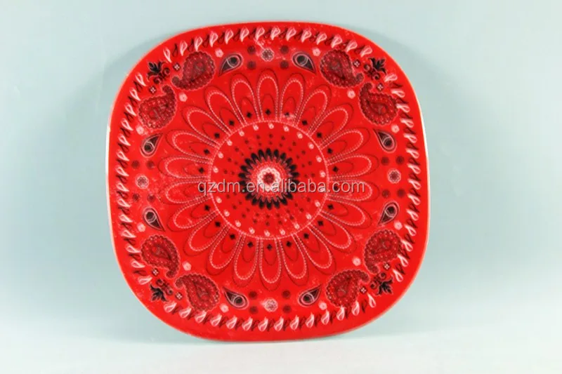 Square Shape Melamine Dinner Plate Food Plate Catering Plate