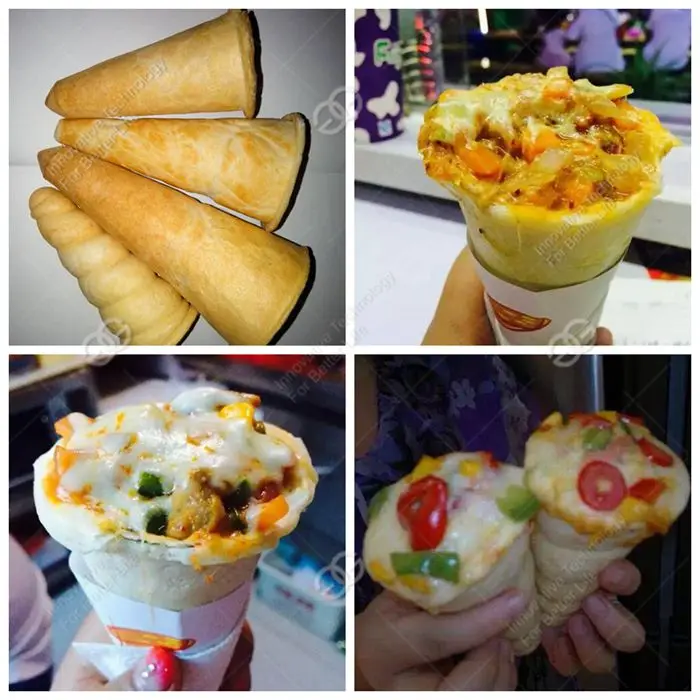 Hot Sale Wafer Cone Maker Kono Pizza Cono Forming Making Molding Machine Pizza Cone Equipment
