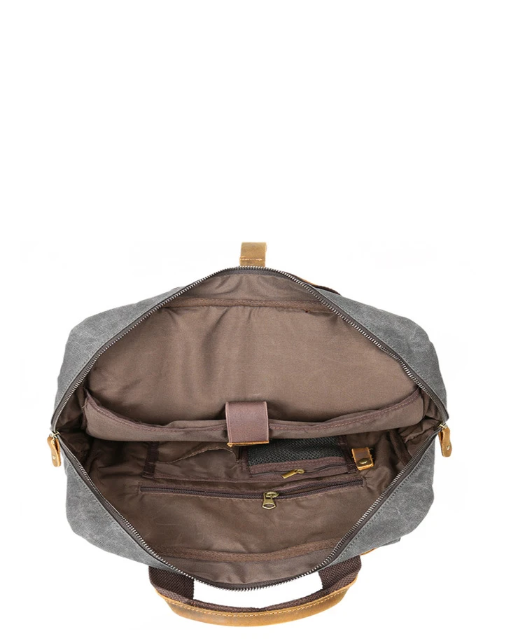 2018 Popular vintage elegant designer stylish men waterproof waxed canvas outdoor travelling backpack bag rucksack bagpack