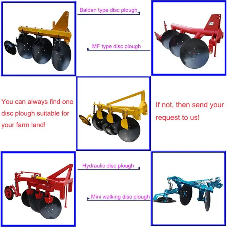 Agricultural machinery farm disc plough agricultural disc plow for tractor