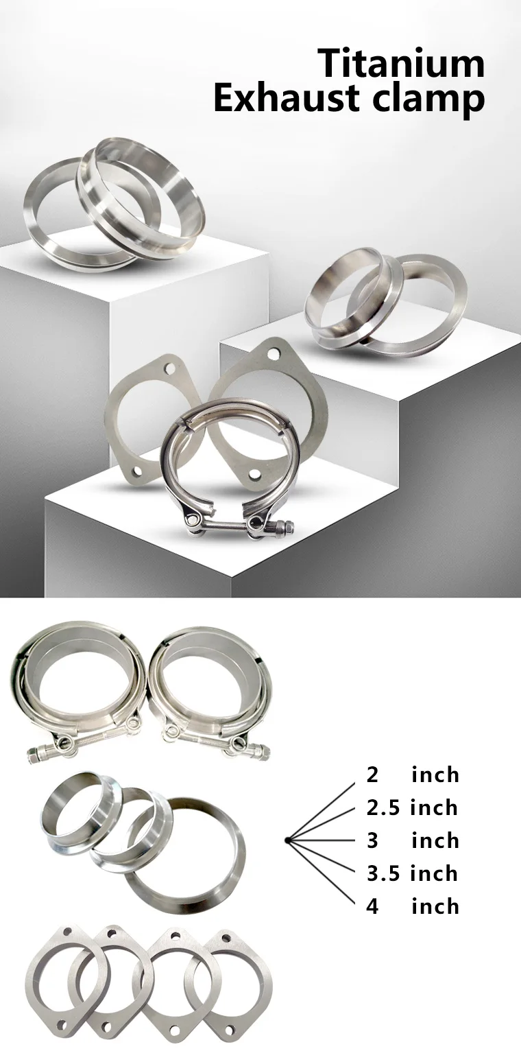 Factory price of 4 inch 5 inch Gr2 titanium car exhaust pipe flange