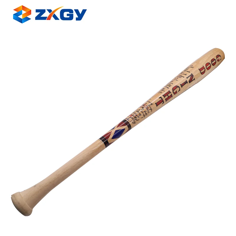 Baseball Natural Wooden Baseball Bat/Rounders Bat With Rubber Grip Multiple Size 