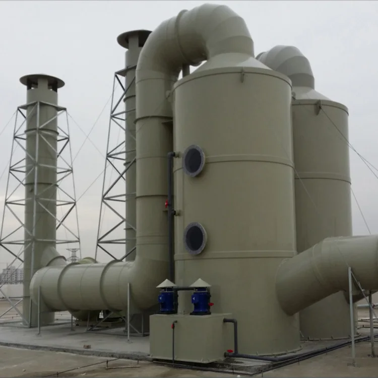 Waste Gas Absorption Tower Gas Purification fiberglass Tower