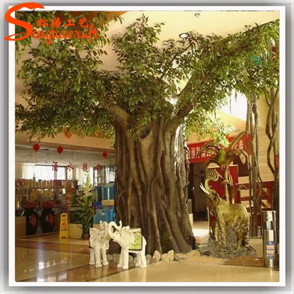 Life Size Cheap Artificial Big Trees Landscape Plastic Fake Banyan Tree