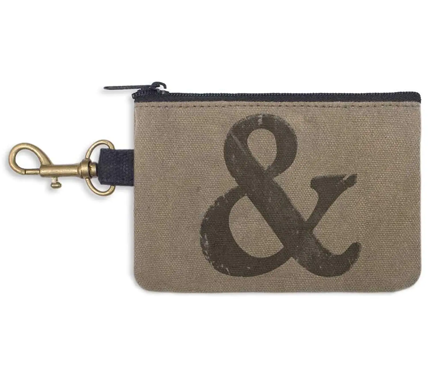 Buy Backroads Collection Ampersand Rustic Design Small Coin Purse with Zipper Closure and Metal ...