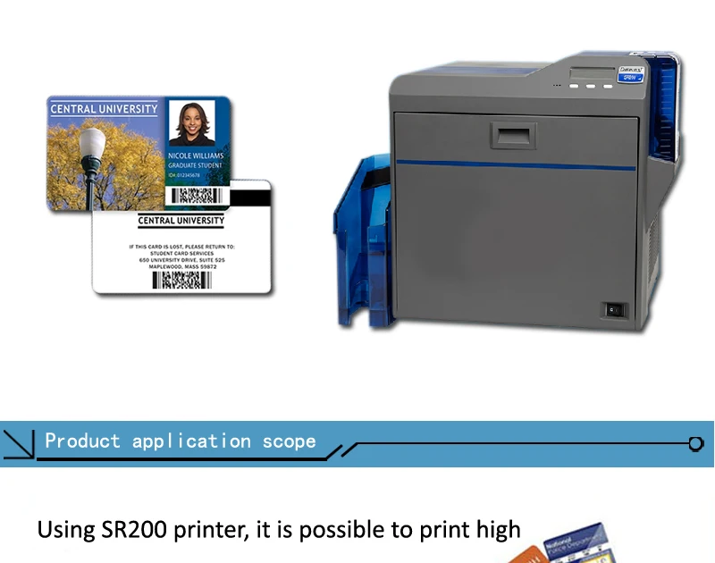 Datacard Sr200 Retransfer Id Card Printer Singlesided Plastic Pvc