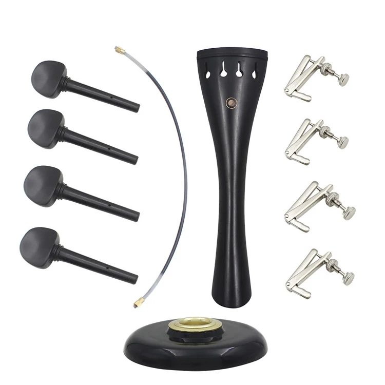 Cello Accessories Set 11pcs,Cello Ebony Pegs+aluminum Alloy Tailpiece